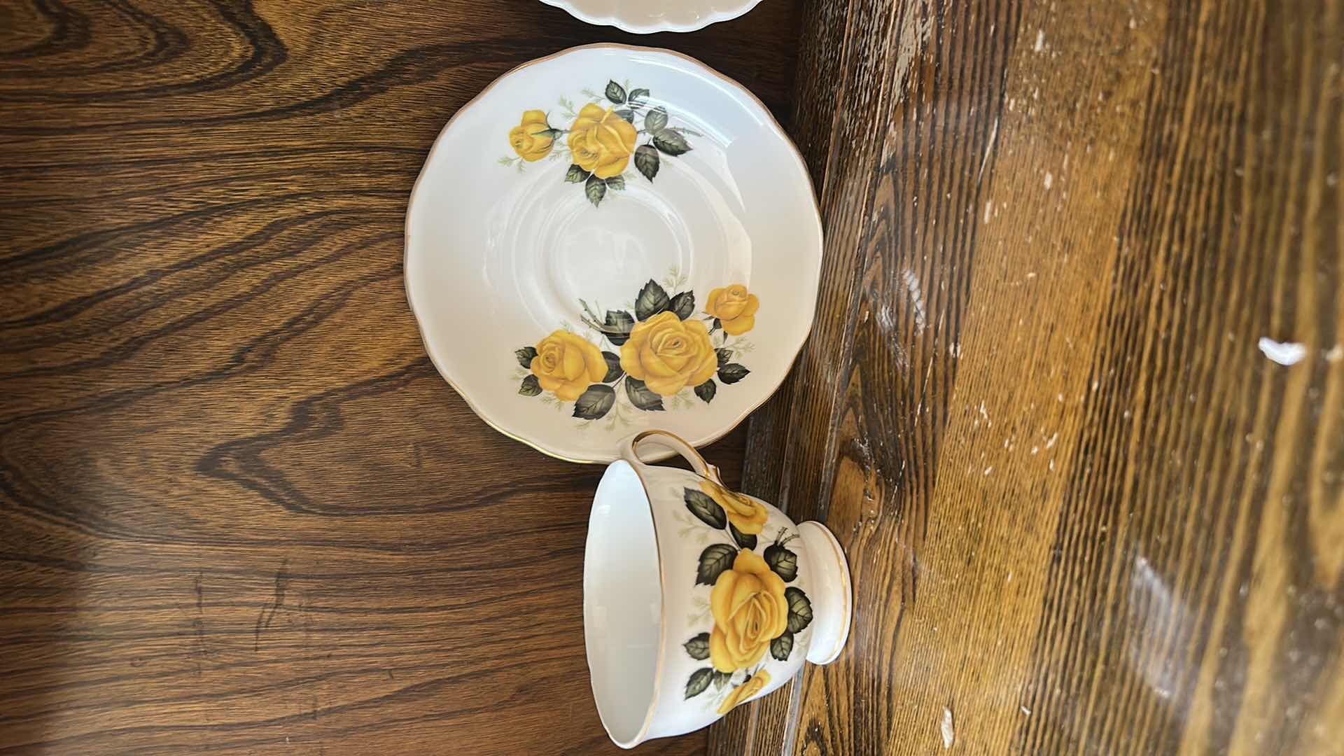 Photo 1 of 2 - BONE CHINA CUP AND SAUCERS