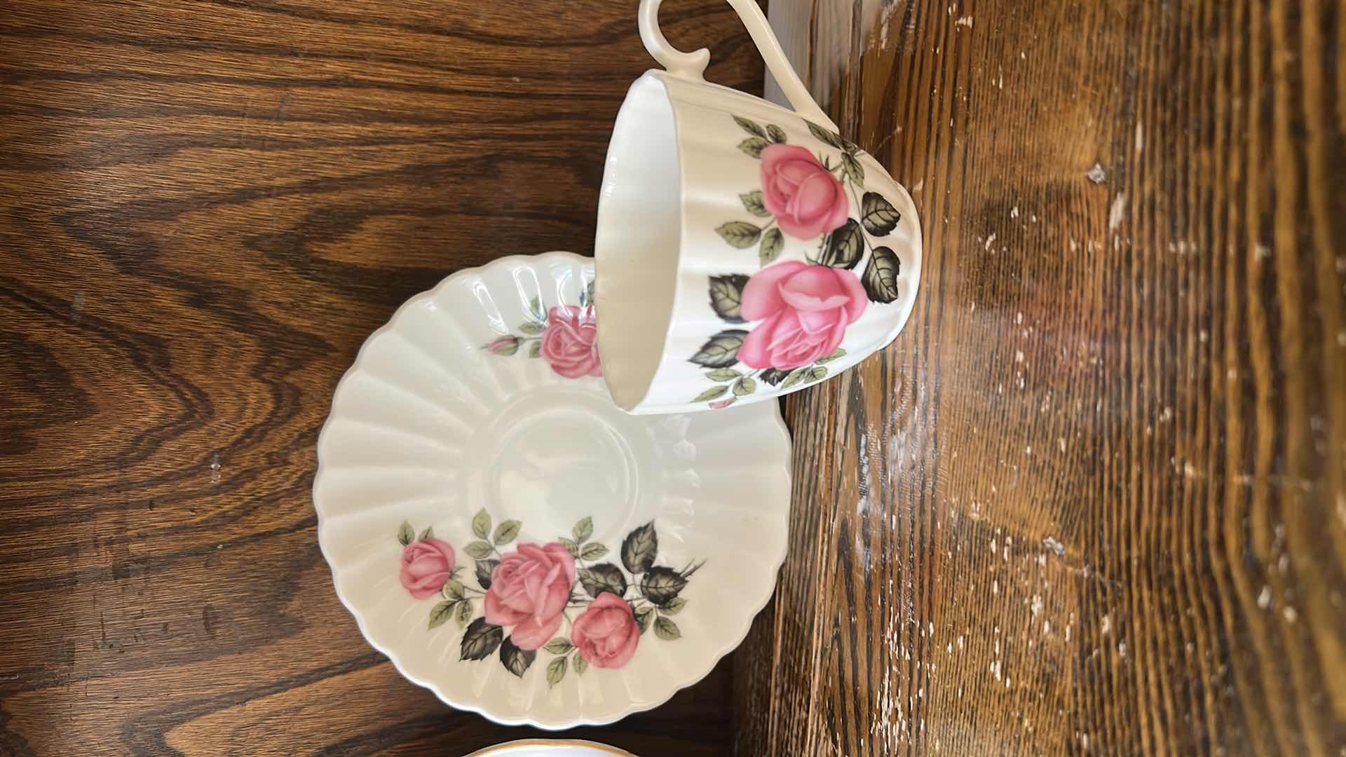 Photo 1 of 2 - BONE CHINA CUP AND SAUCERS