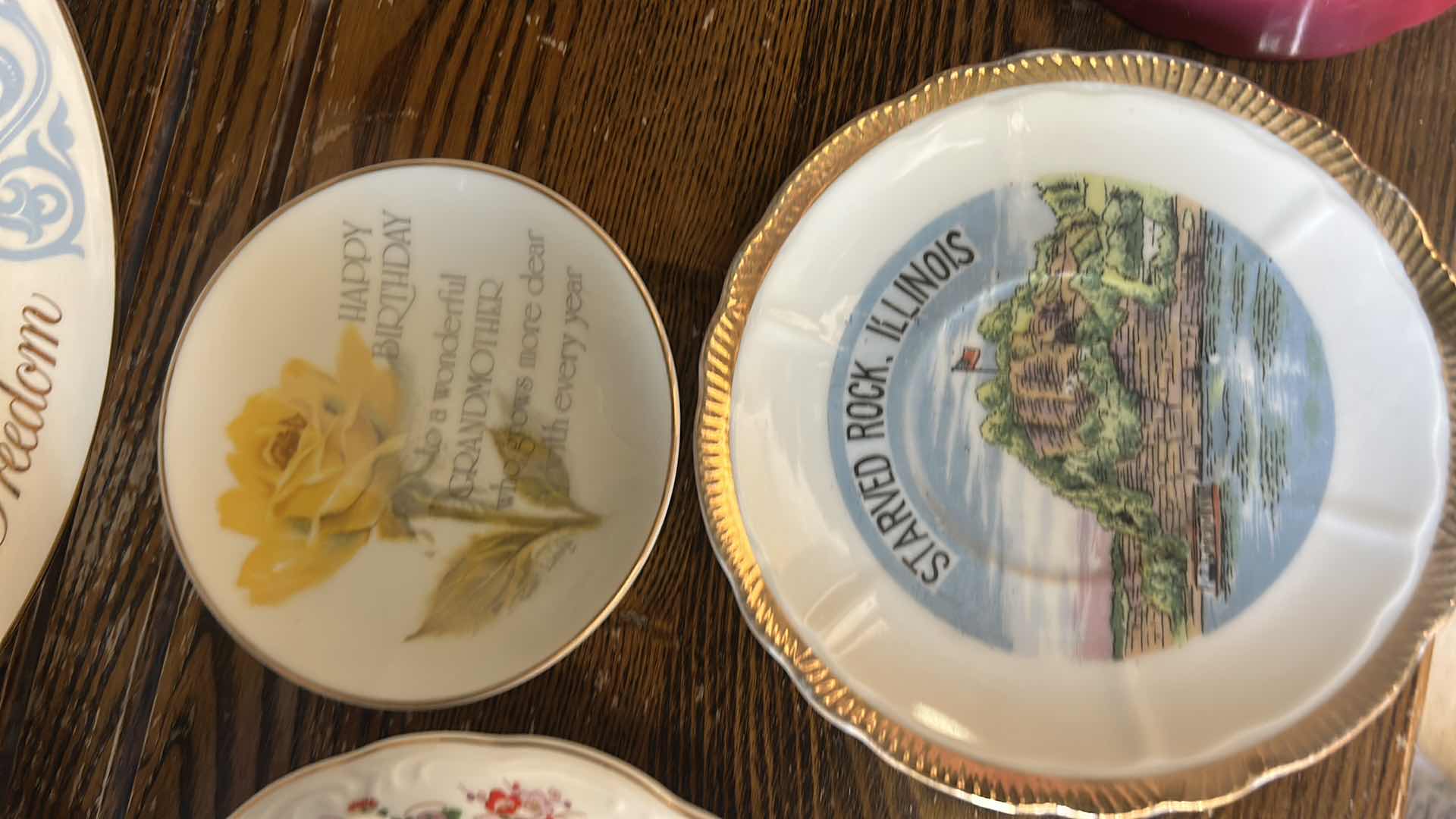 Photo 1 of 5 DECORATIVE PLATES, 3 CUP AND SAUCER SETS