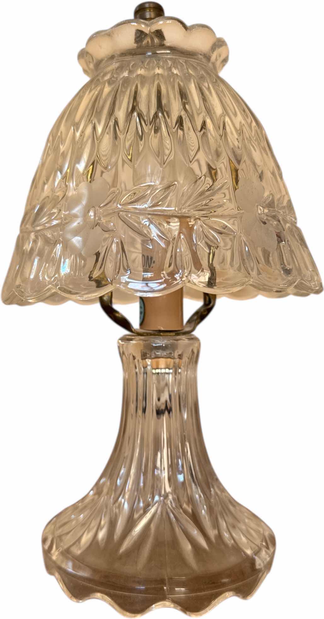 Photo 1 of 5- VINTAGE PRINCESS HOUSE CRYSTAL LAMP, CANDLE HOLDERS,  DESERT PLATES

H12” AND SMALLER