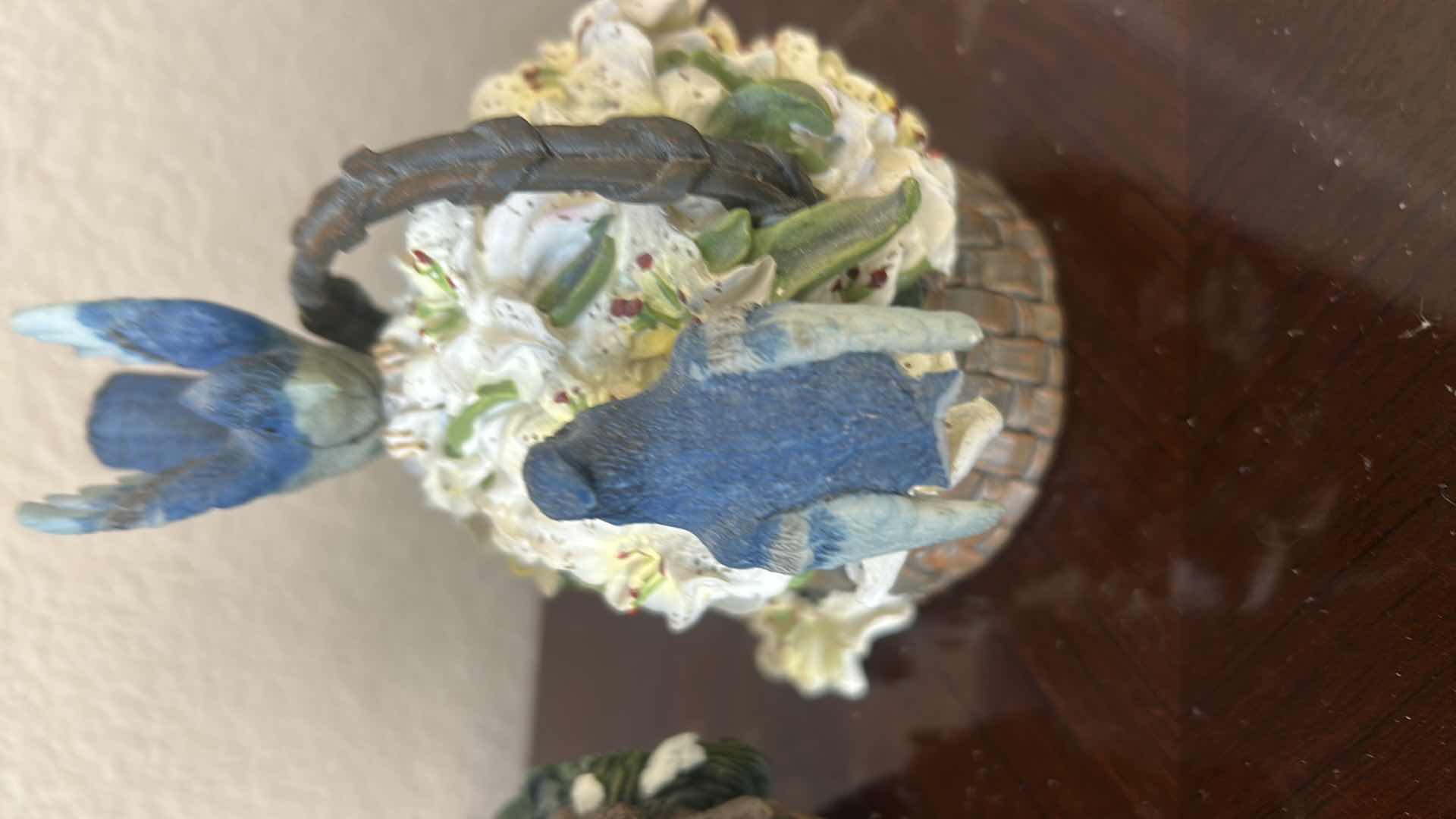 Photo 1 of 3 CERAMIC WOVEN BASKETS WITH BIRDS H5.25”