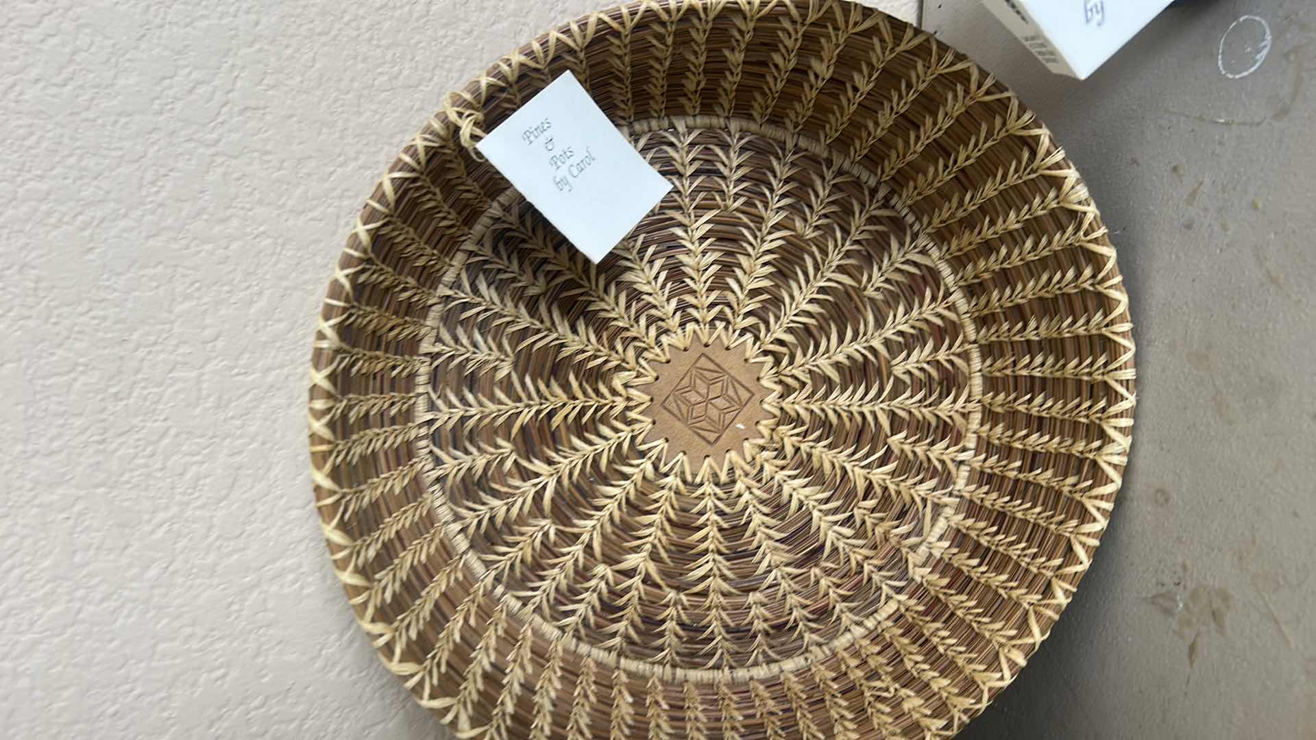 Photo 1 of 3 NEW WITH TAGS PINES AND POTS BY CAROL HANDMADE BASKETS AND MORE LARGEST 11” x H3”