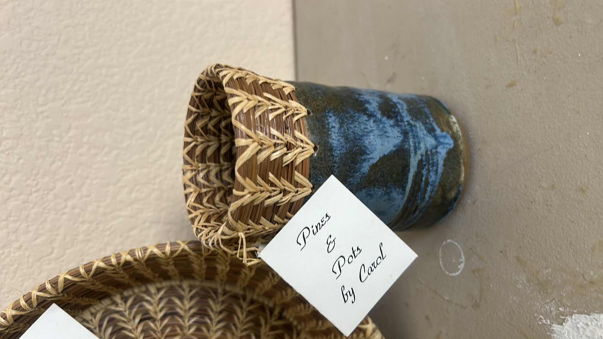 Photo 4 of 3 NEW WITH TAGS PINES AND POTS BY CAROL HANDMADE BASKETS AND MORE LARGEST 11” x H3”