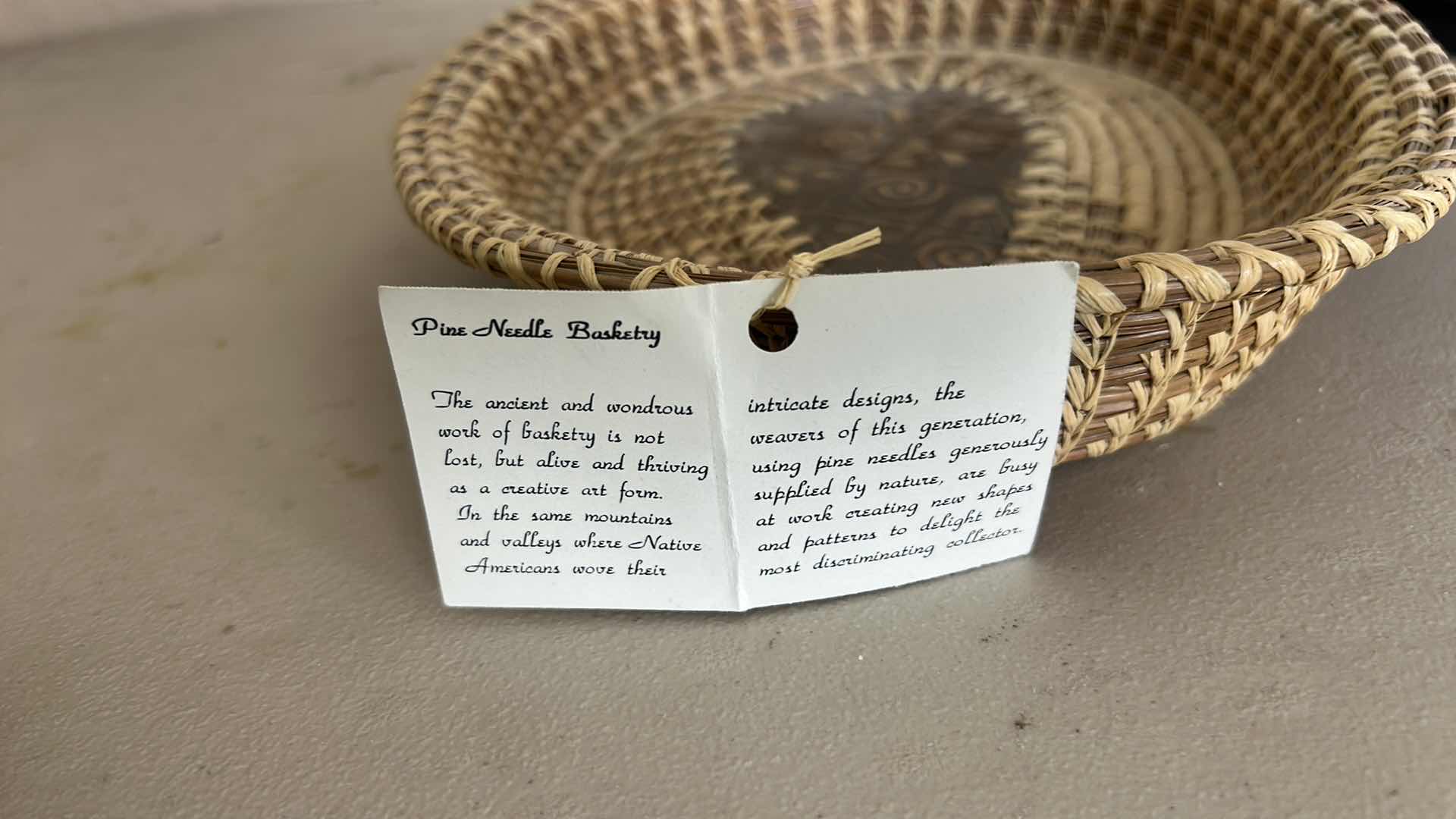 Photo 1 of 3 NEW WITH TAGS PINES AND POTS BY CAROL HANDMADE BASKETS AND MORE LARGEST 10” ROUND