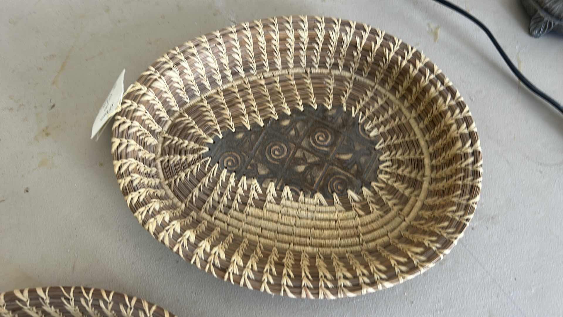 Photo 1 of 3 NEW WITH TAGS PINES AND POTS BY CAROL HANDMADE BASKETS AND MORE LARGEST 10” ROUND