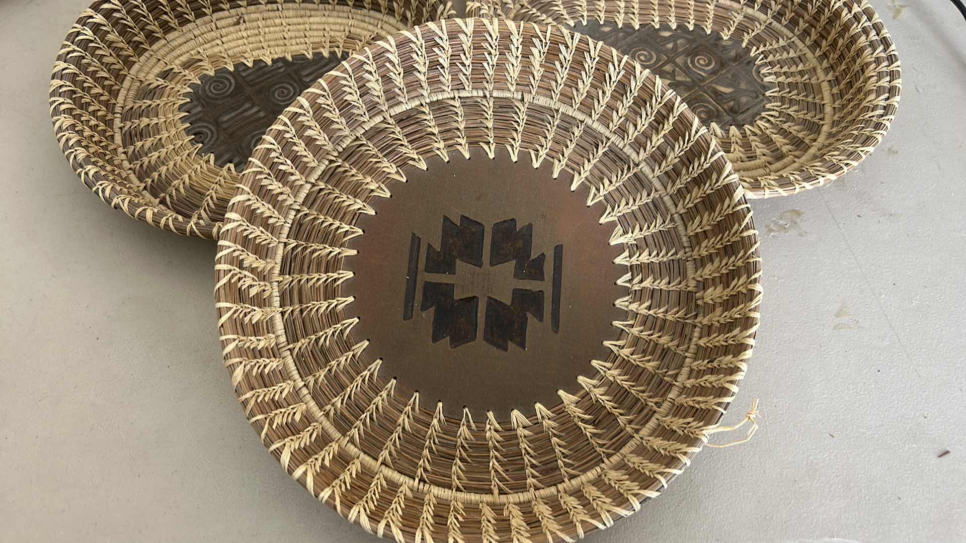 Photo 1 of 3 NEW WITH TAGS PINES AND POTS BY CAROL HANDMADE BASKETS AND MORE LARGEST 10” ROUND