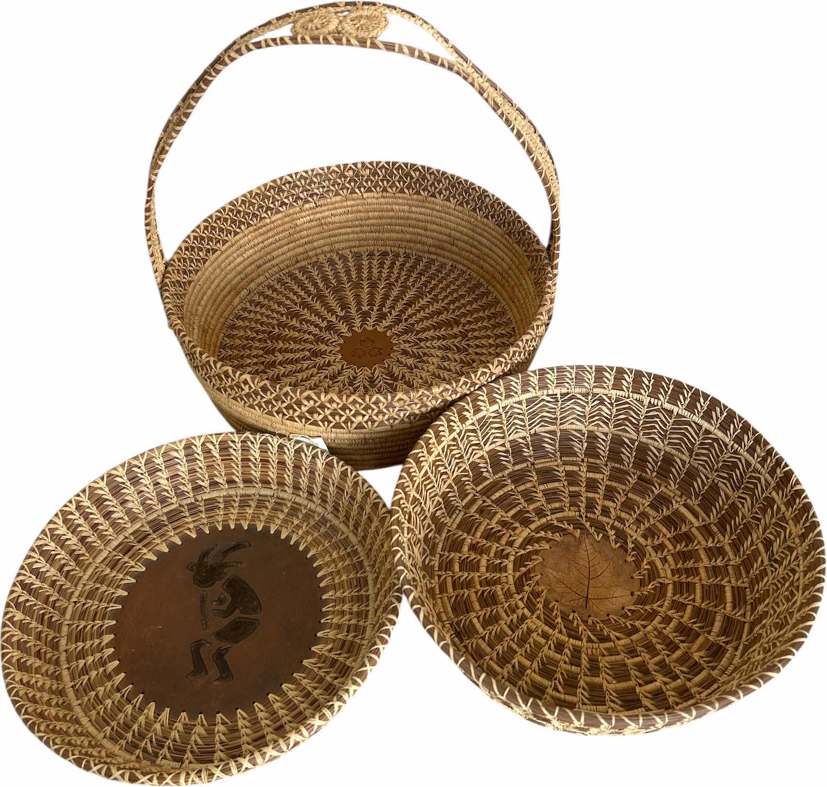 Photo 1 of 3 NEW WITH TAGS PINES AND POTS BY CAROL HANDMADE BASKETS AND MORE LARGEST 12.5” x 11”