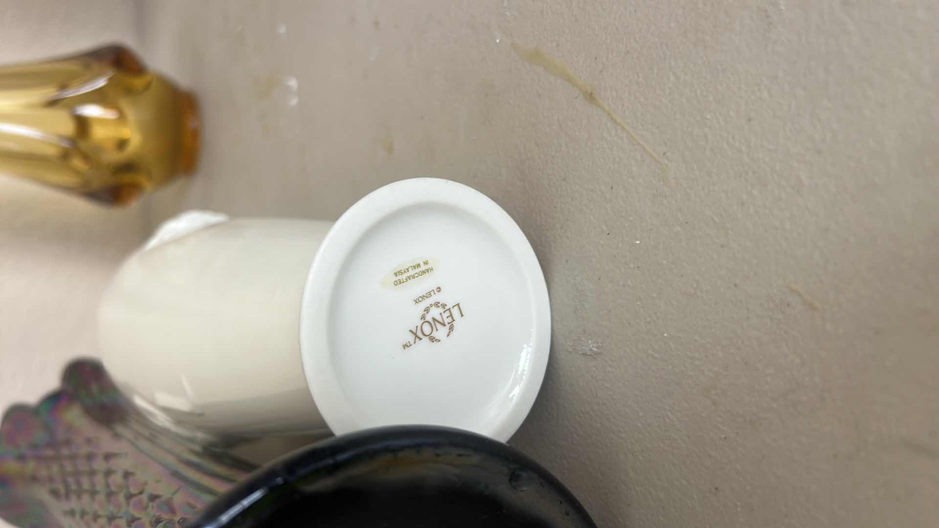 Photo 1 of 3 VINTAGE VASES - LENOX, FENTON H16” AND AMBER GLASS