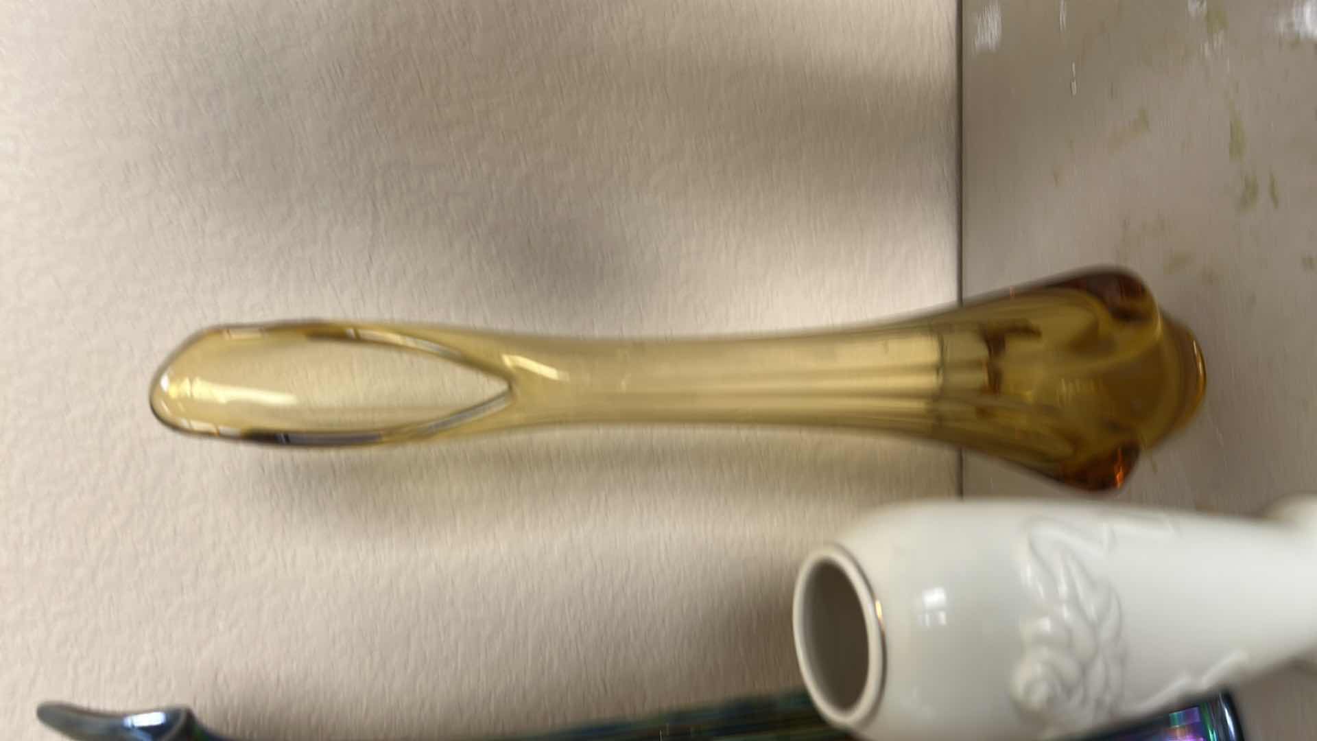 Photo 1 of 3 VINTAGE VASES - LENOX, FENTON H16” AND AMBER GLASS