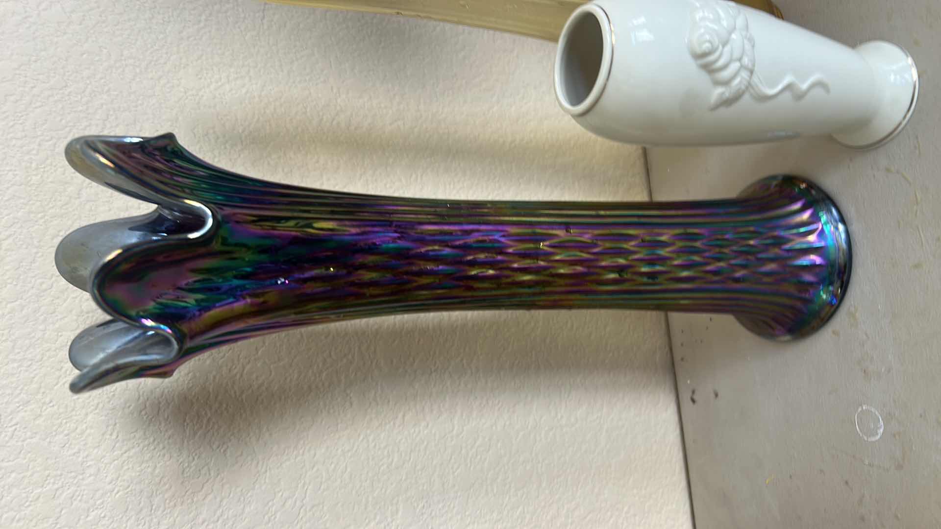 Photo 1 of 3 VINTAGE VASES - LENOX, FENTON H16” AND AMBER GLASS