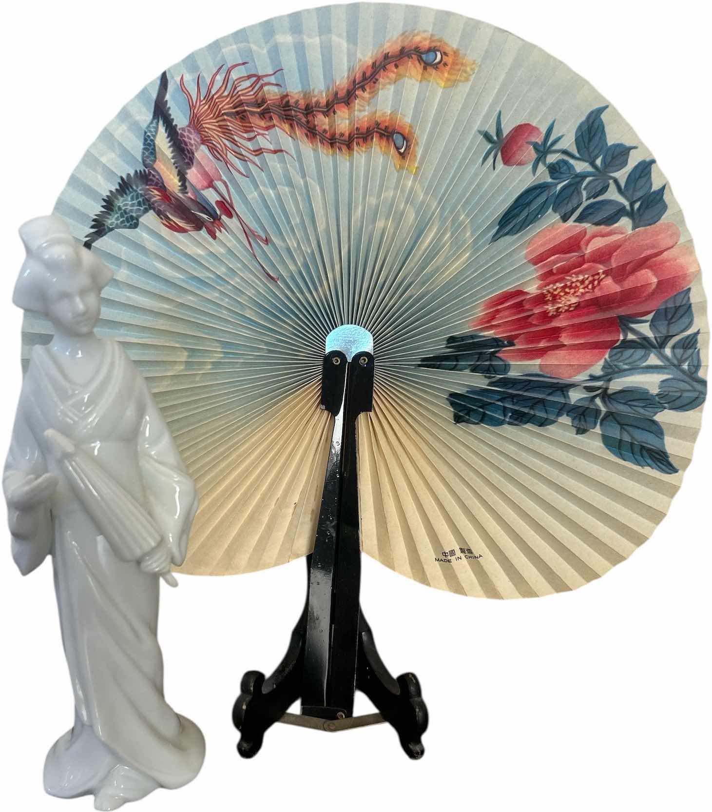 Photo 1 of ASIAN FIGURINE H8” AND FAN