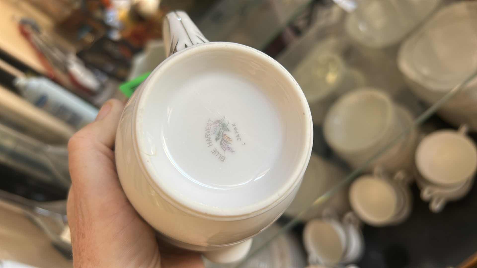 Photo 1 of 8 PC JAPANESE PORCELAIN BLUE HARVEST