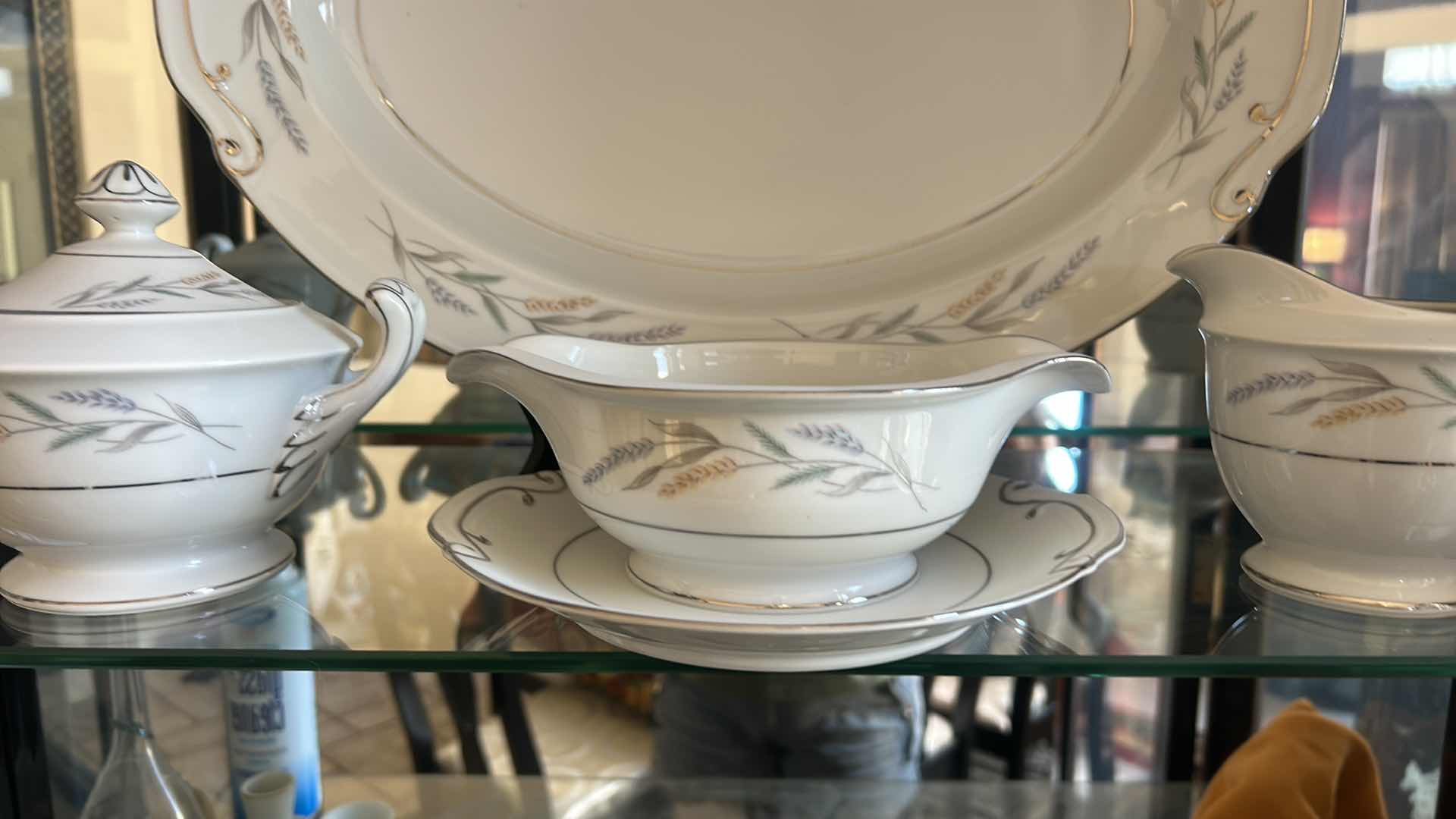 Photo 1 of 8 PC JAPANESE PORCELAIN BLUE HARVEST