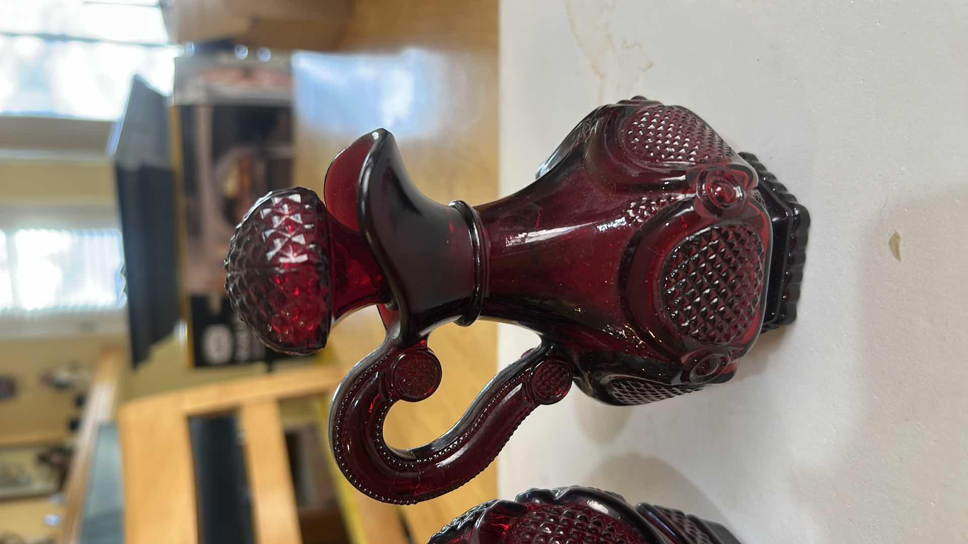 Photo 3 of 2 - VINTAGE RUBY RED PIECES FROM AVON 1876 CAPE COD COLLECTION H8.5