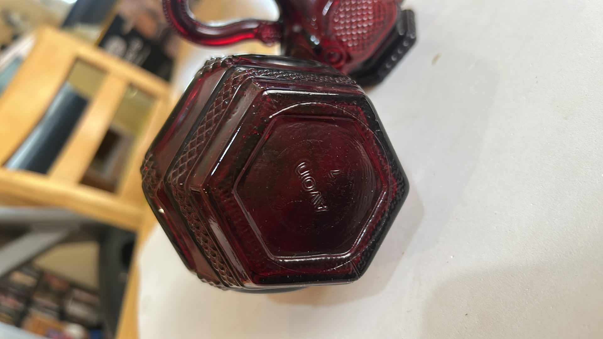 Photo 1 of 2 - VINTAGE RUBY RED PIECES FROM AVON 1876 CAPE COD COLLECTION H8.5