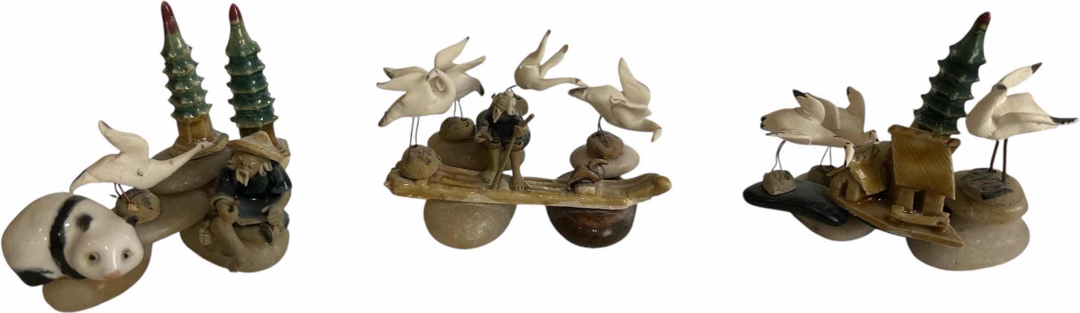 Photo 1 of 3 HANDMADE CHINESE BONSAI FIGURINES H2.5”