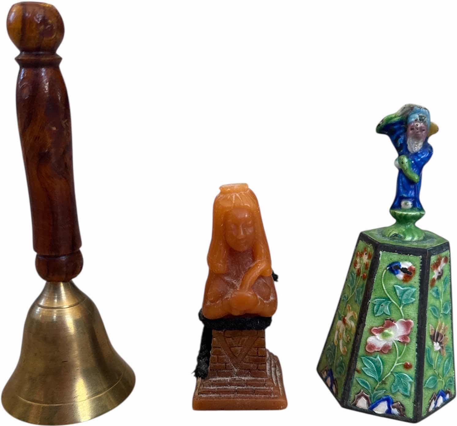 Photo 3 of 10- VINTAGE HOME DECOR, MINIATURE PICTURE FRAMES, HUMMEL PORCELAIN FIGURINE, WAX FIGURINES, ANTIQUE BELLS