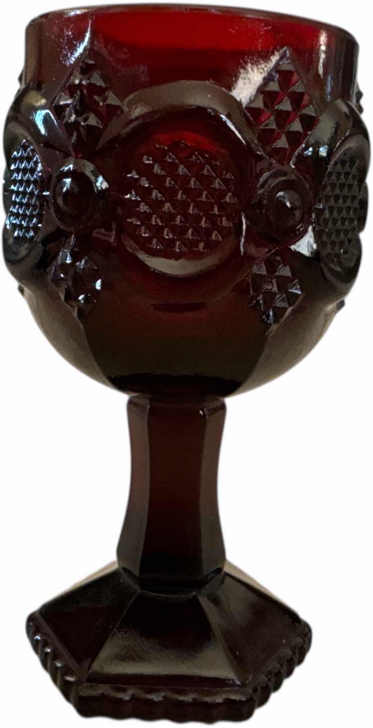 Photo 1 of 7- 1876 AVON CAPE COD RUBY RED GLASS

H4.75”