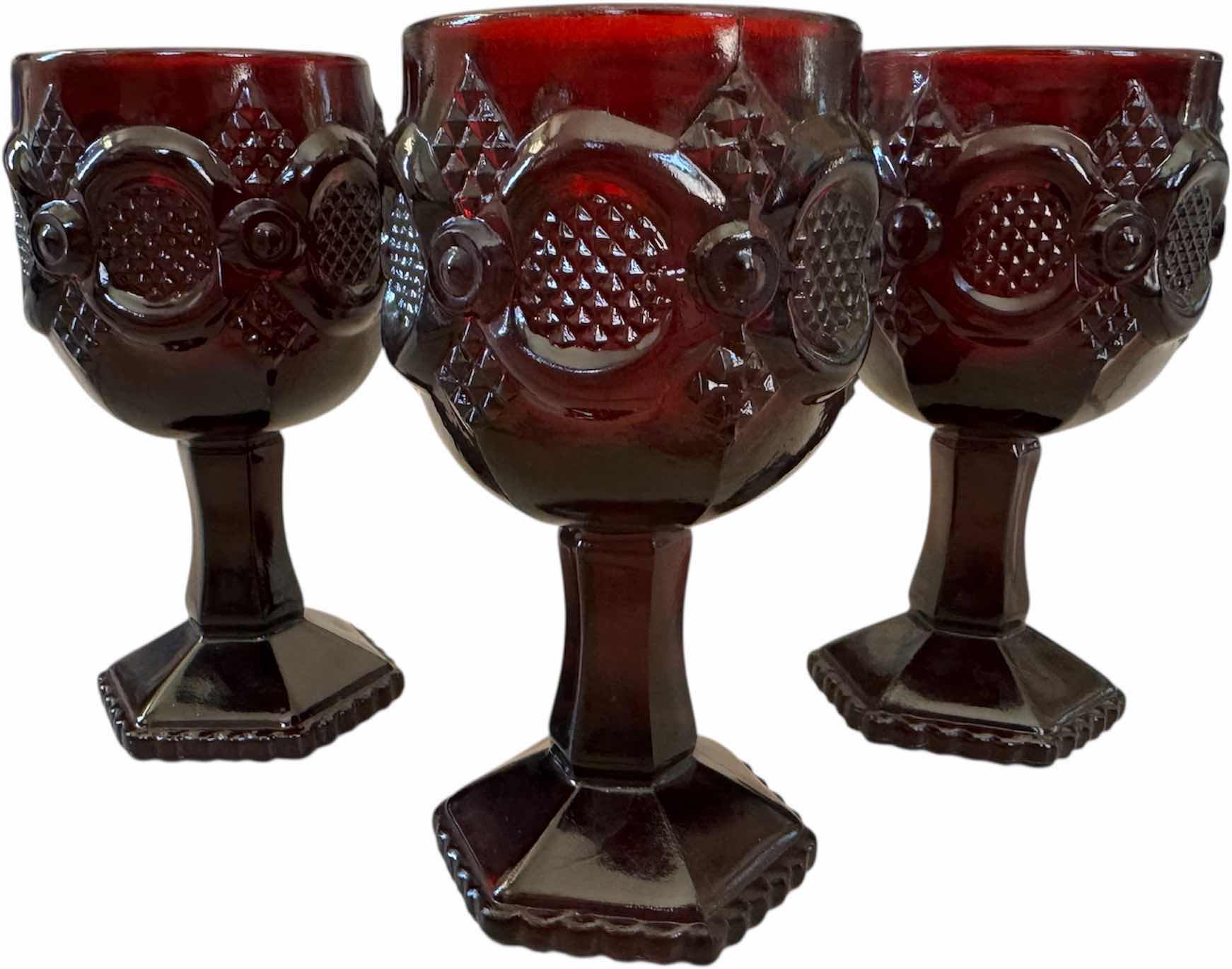 Photo 1 of 7- 1876 AVON CAPE COD RUBY RED GLASS

H4.75”