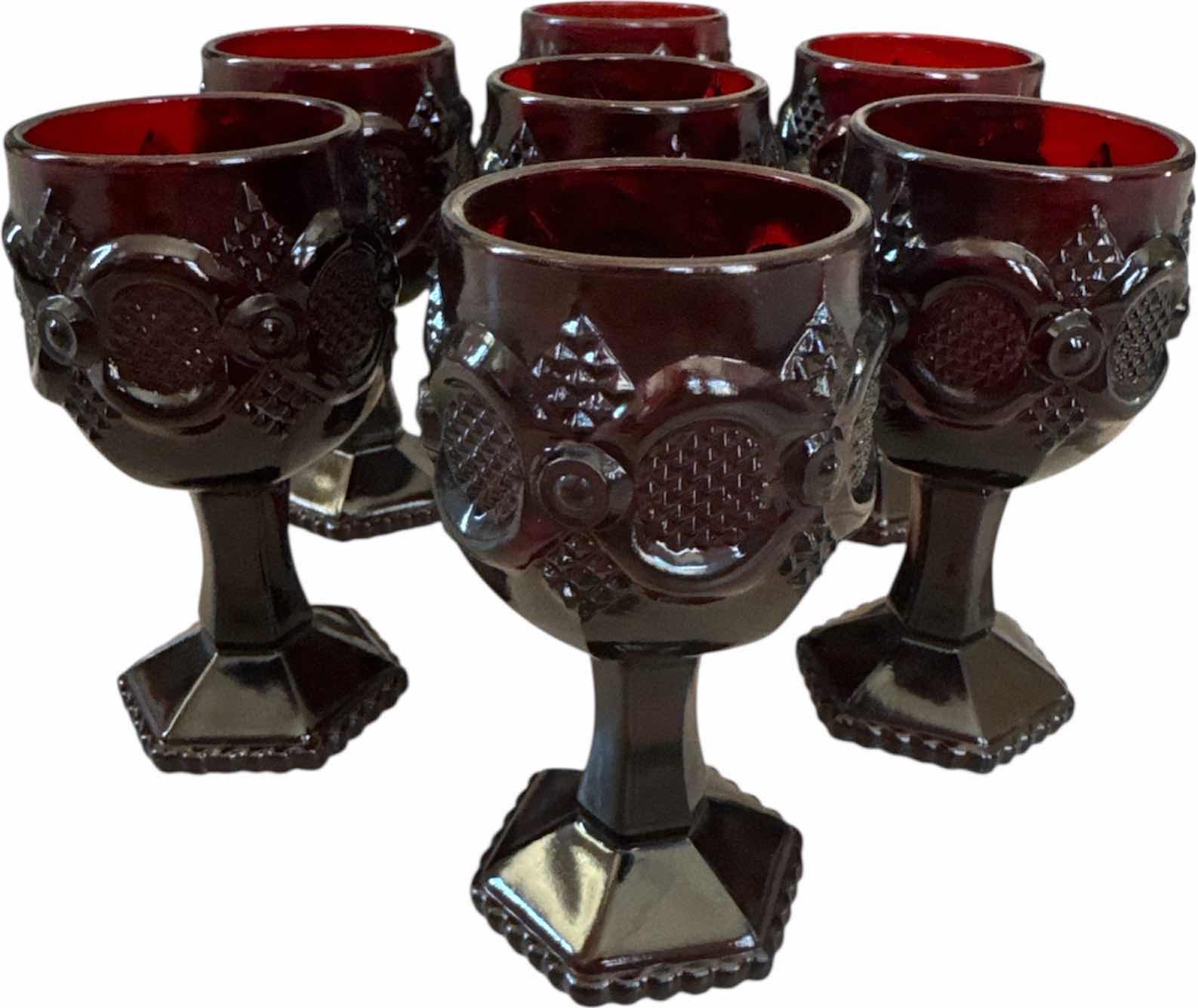 Photo 1 of 7- 1876 AVON CAPE COD RUBY RED GLASS

H4.75”