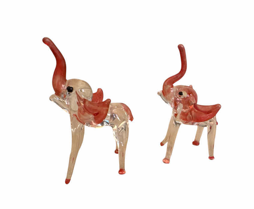 Photo 1 of 5- VINTAGE ELEPHANT FIGURINE COLLECTION, SOLID BRASS, CRYSTAL, GLASS

H5” AND SMALLER