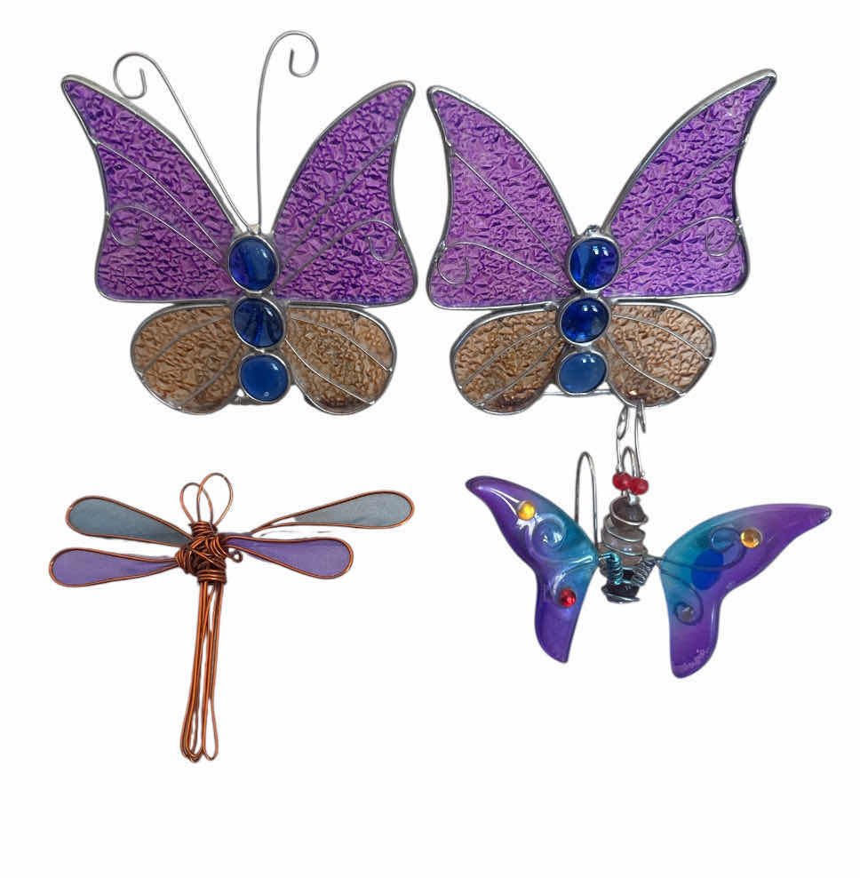 Photo 1 of 4- HOME DECOR, GLASS METAL AND MESH BUTTERFLIES AND DRAGONFLY, HOME DECOR

H5” OR SMALLER