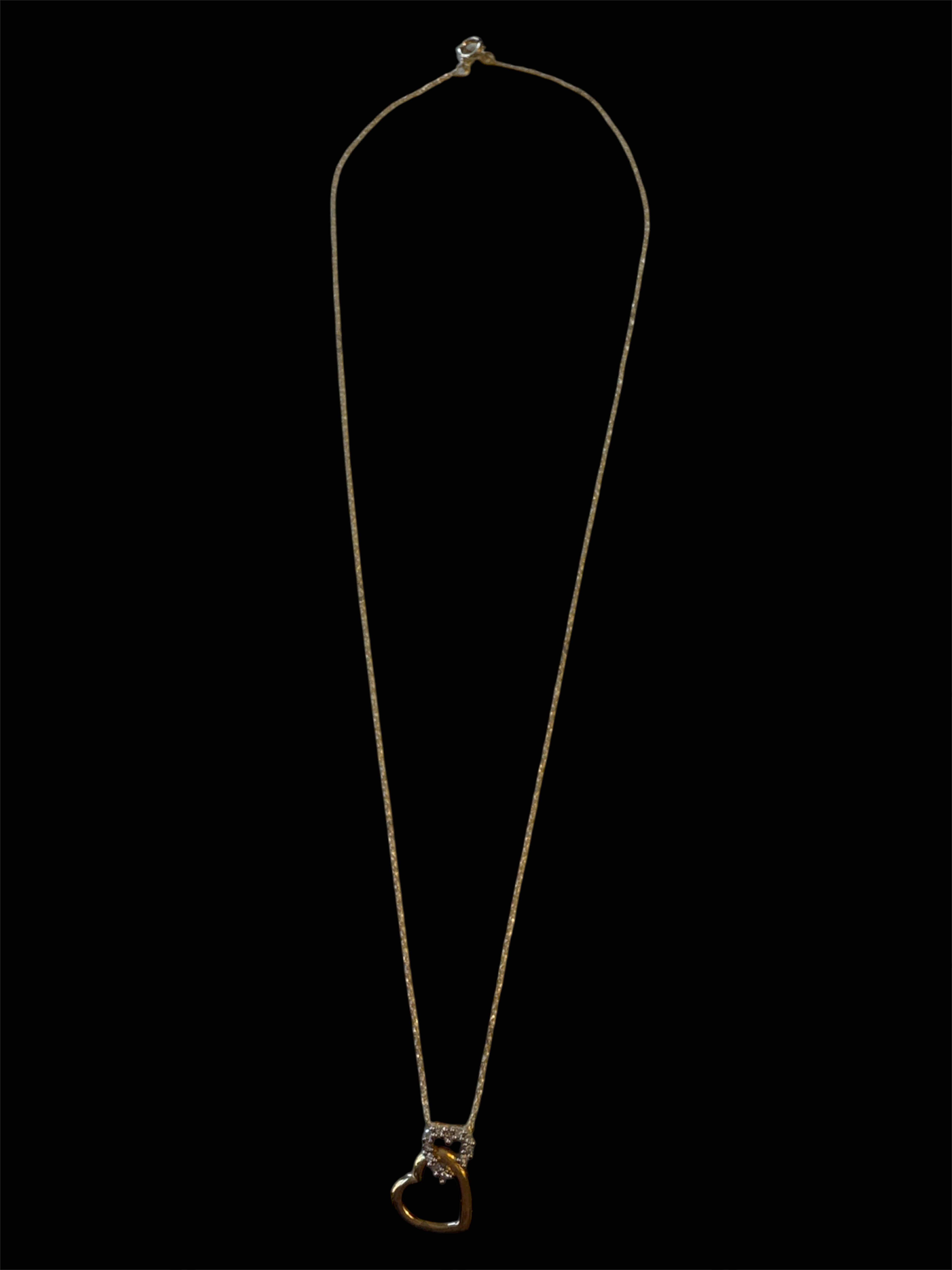 Photo 1 of 10K GOLD ROPE CHAIN NECKLACE AND HEART SHAPED PENDANT, JEWELRY 

NECKLACE
18”