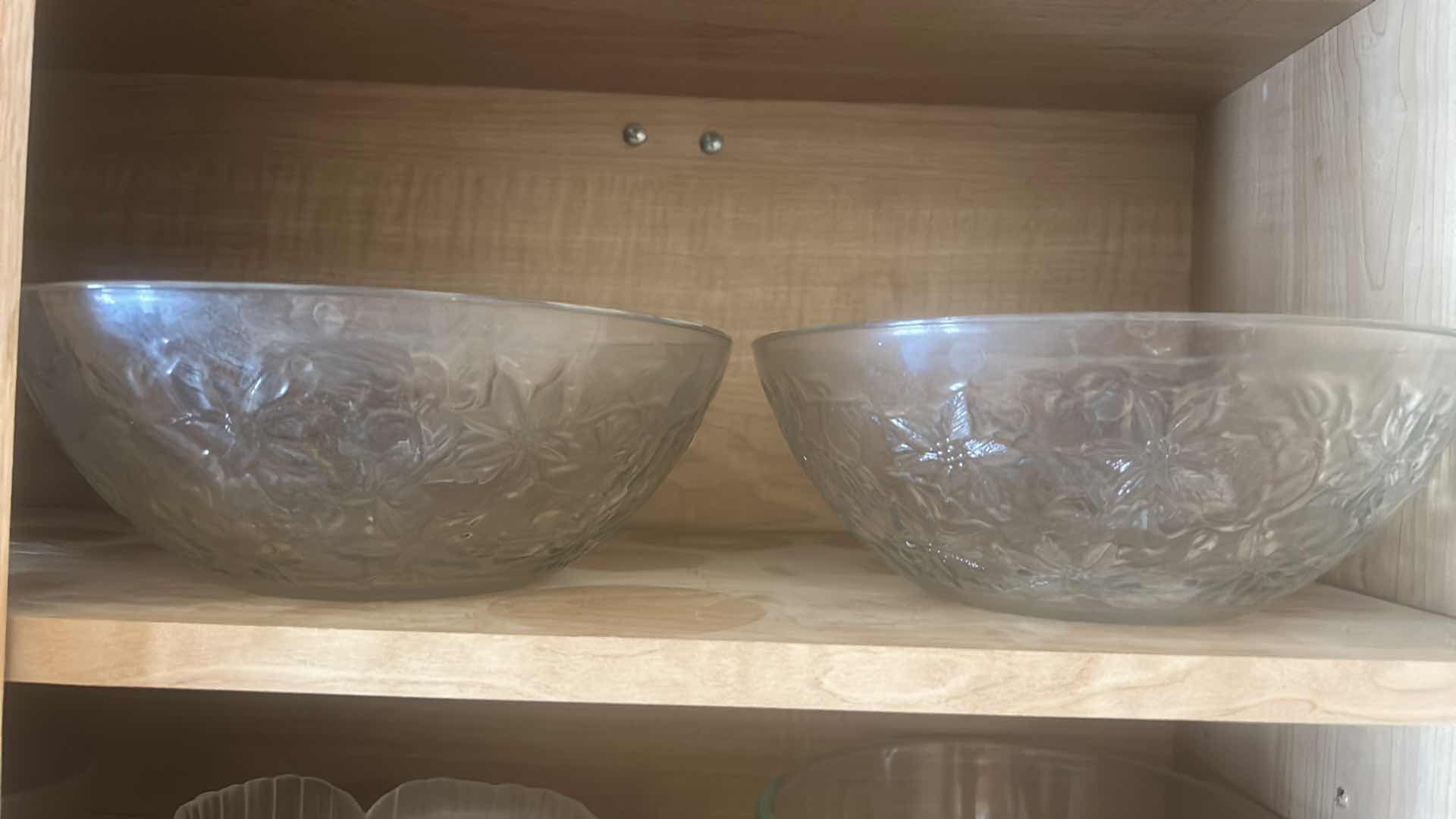 Photo 1 of 3- SHELVES GLASS BOWLS AND MEASURING CUPS