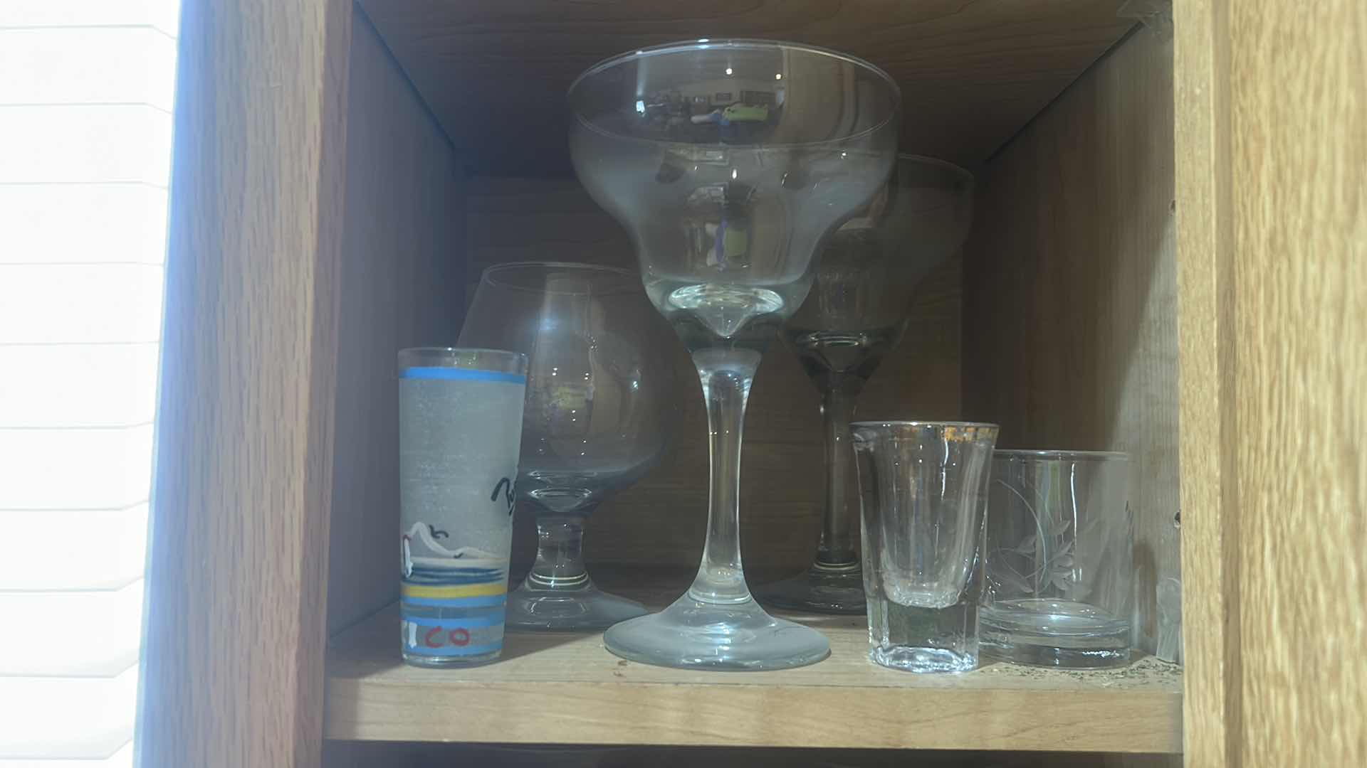 Photo 1 of 3 SHELVES STEMWARE AND SHOT GLASSES