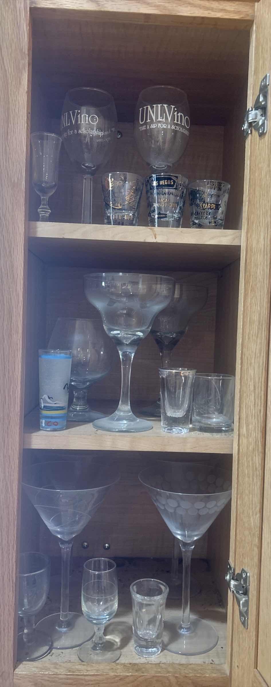 Photo 1 of 3 SHELVES STEMWARE AND SHOT GLASSES