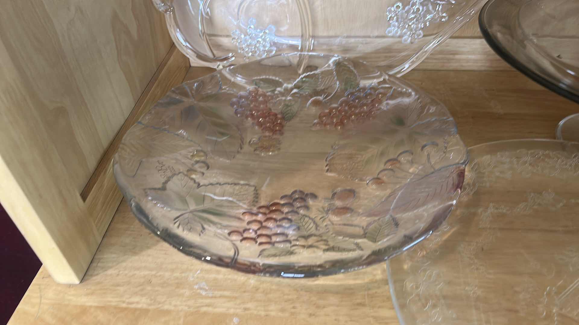 Photo 1 of 3 GLASS PLATTERS AND LIDDED CAKE STAND