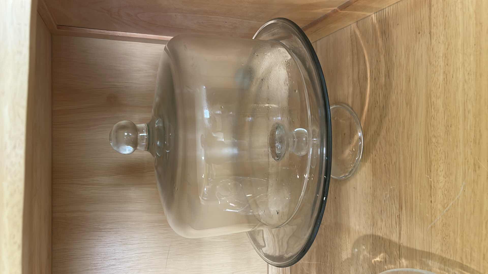 Photo 1 of 3 GLASS PLATTERS AND LIDDED CAKE STAND