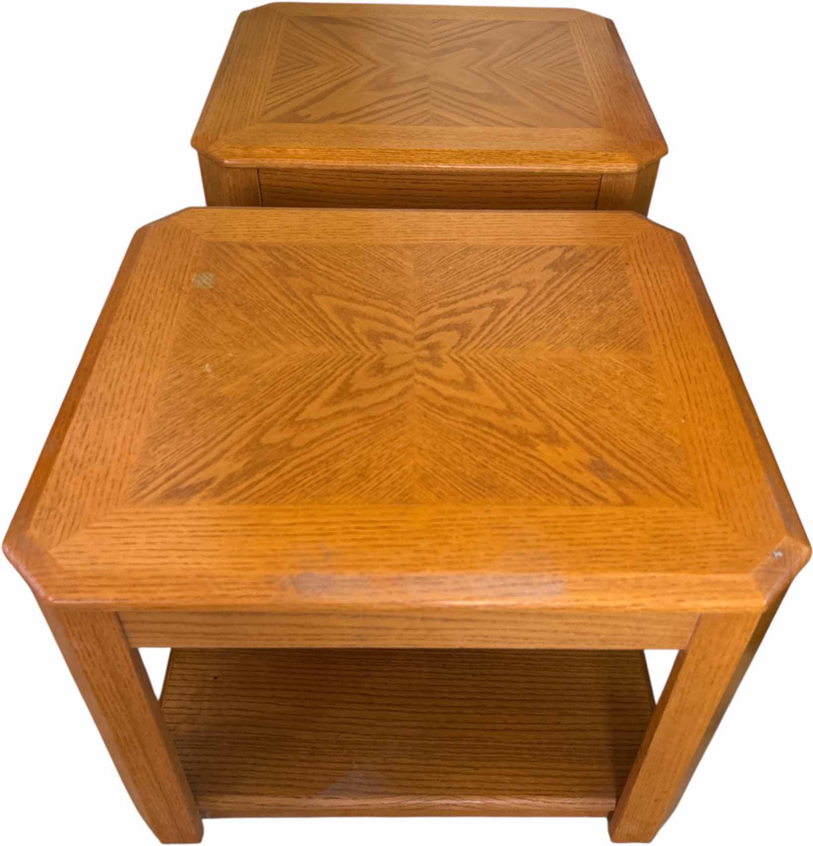 Photo 1 of 2 WOOD END TABLES 2‘ x 21“ x H18“