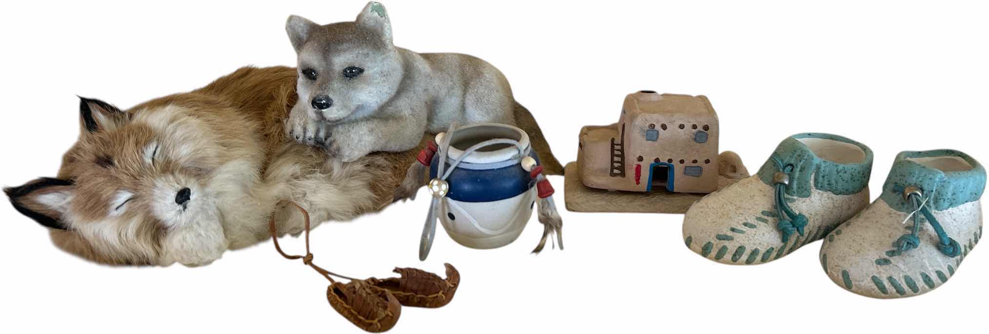 Photo 1 of 7 NATIVE AMERICAN HOME DECOR PIECES (COYOTE 9 1/2” x 3”