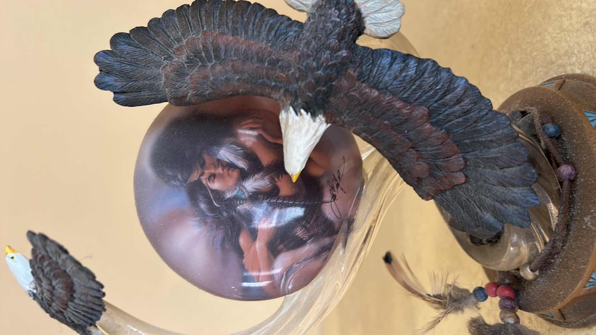 Photo 3 of 2- NUMBERED BRADFORD EXCHANGE NATIVE AMERICAN ART H9.5”