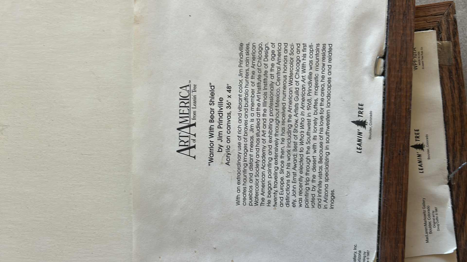 Photo 1 of 2 FRAMED NATIVE AMERICAN ARTWORK PIECES (LARGEST 19” x H23”) 15” x H12”