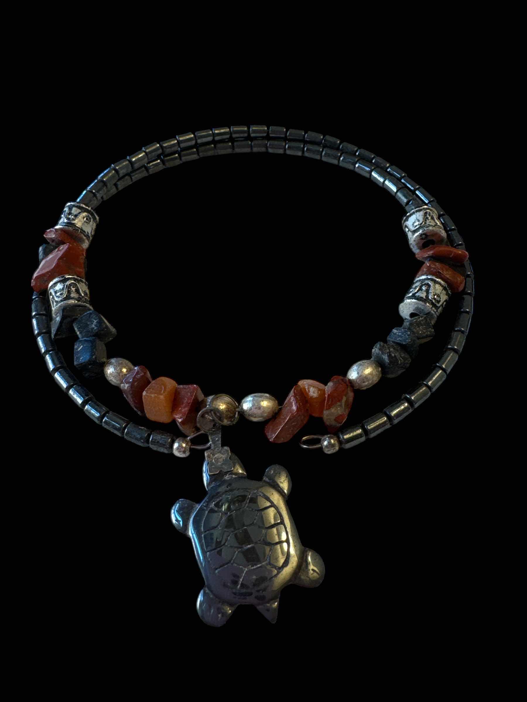 Photo 1 of 3- GEMSTONE NECKLACES AND TIGER-EYE BEADED BRACELET, JEWELRY 

BRACELET
D3”