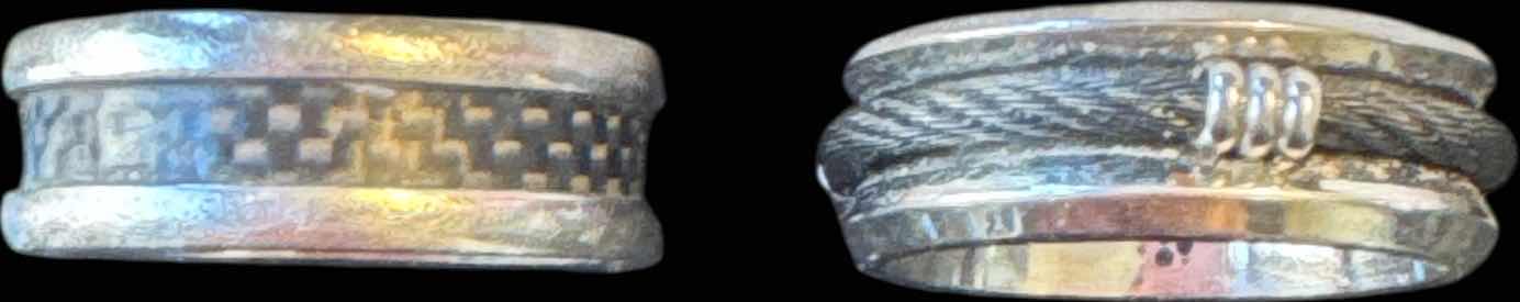 Photo 1 of 2- MENS RING SILVER TONE, APPROXIMATE SIZE 8