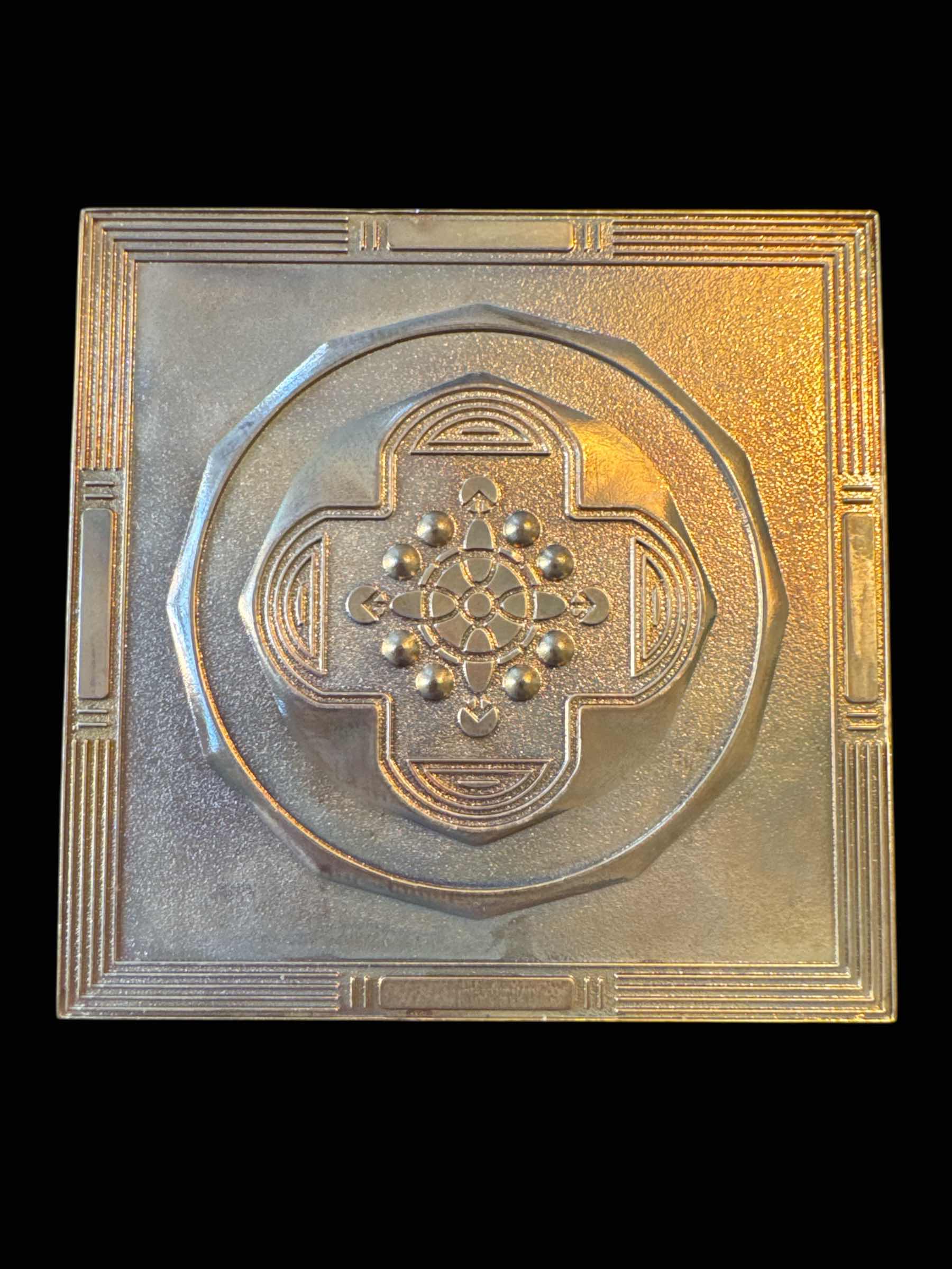Photo 1 of 4- VINTAGE BRASS YANTRAS, GOLD TONE

L2.5” X W2.5” AND SMALLER
