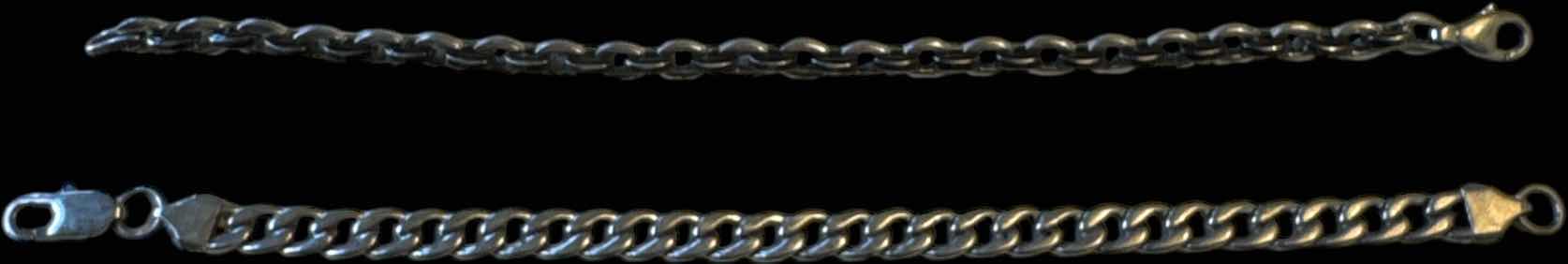 Photo 1 of 2- MENS SILVER TONE BRACELET, JEWELRY 

L9”