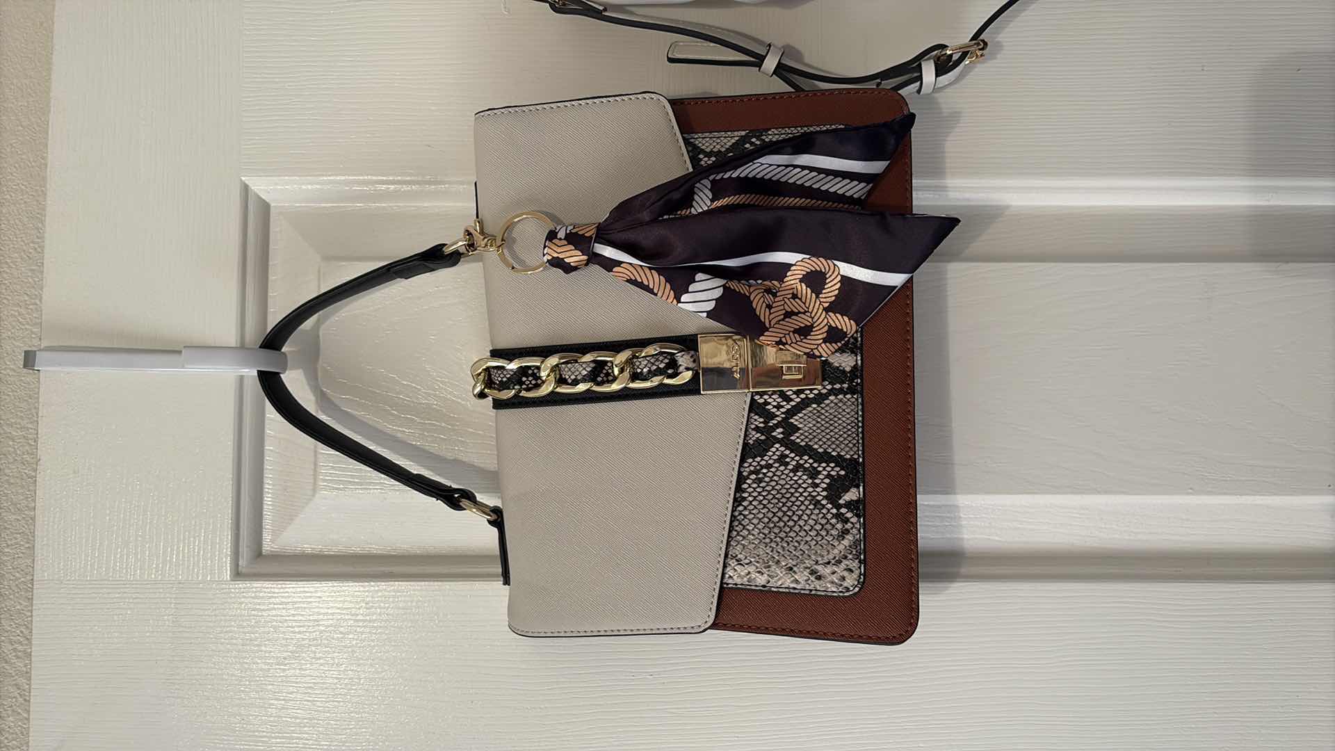 Photo 1 of ALDO AND GUESS HANDBAGS SOME DIMPLES IN WHITE BAG  12”