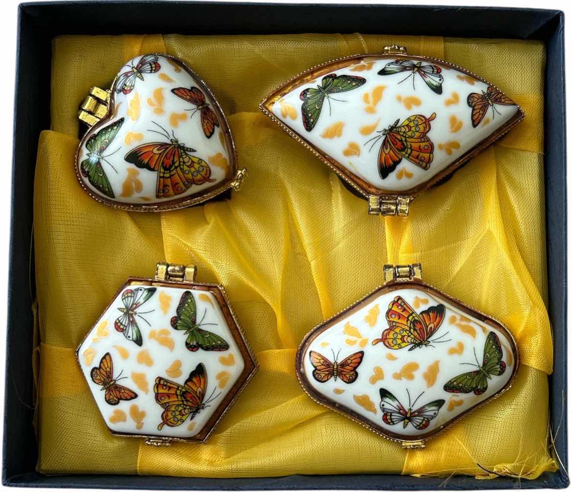 Photo 1 of 4 BUTTERFLY TRINKET/PILL BOXES