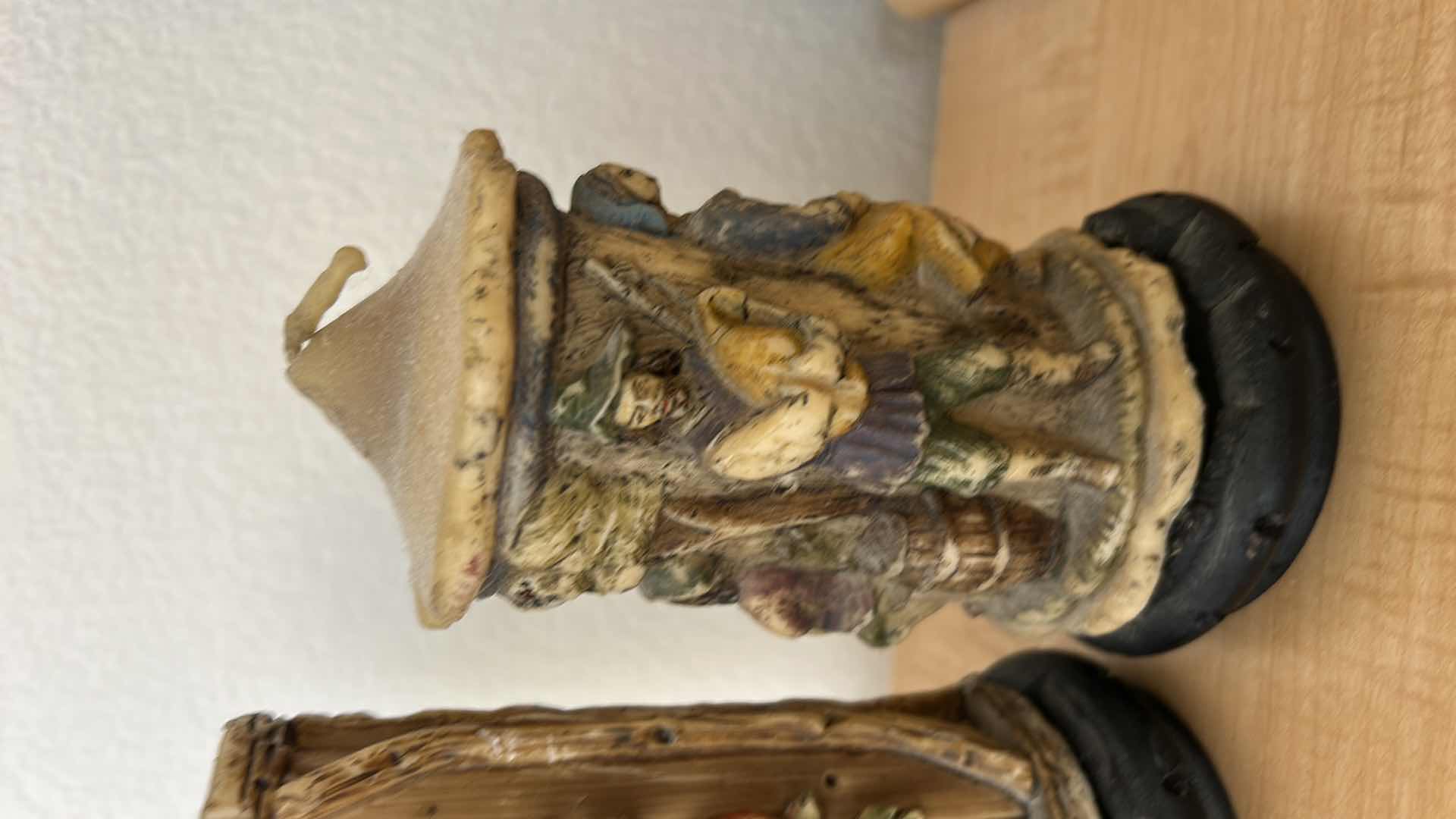 Photo 1 of 2 VINTAGE GERMAN HAND CARVED CANDLES.