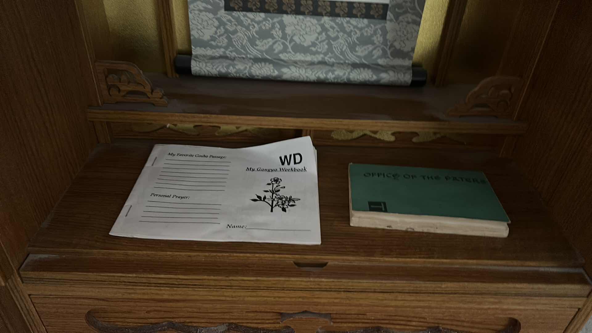 Photo 3 of BUDDHIST ALTAR USED BY PRACTITIONERS OF SOKA GAKKAI 13.75” x 8.75” x  H23.75”