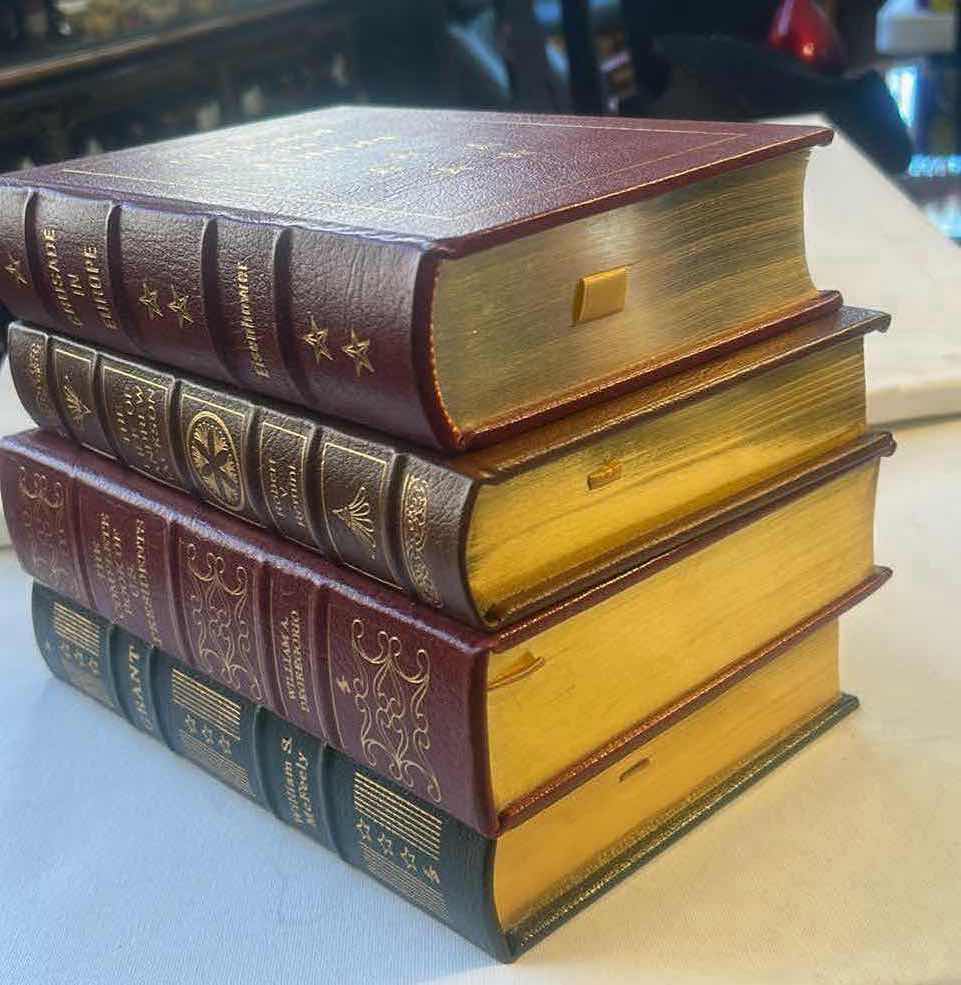 Photo 1 of 4 GOLD LINED HARDCOVER BOOKS - EISENHOWER, ANDREW JACSON, COMPLETE HOOK OF US PRESIDENTS, GRANT