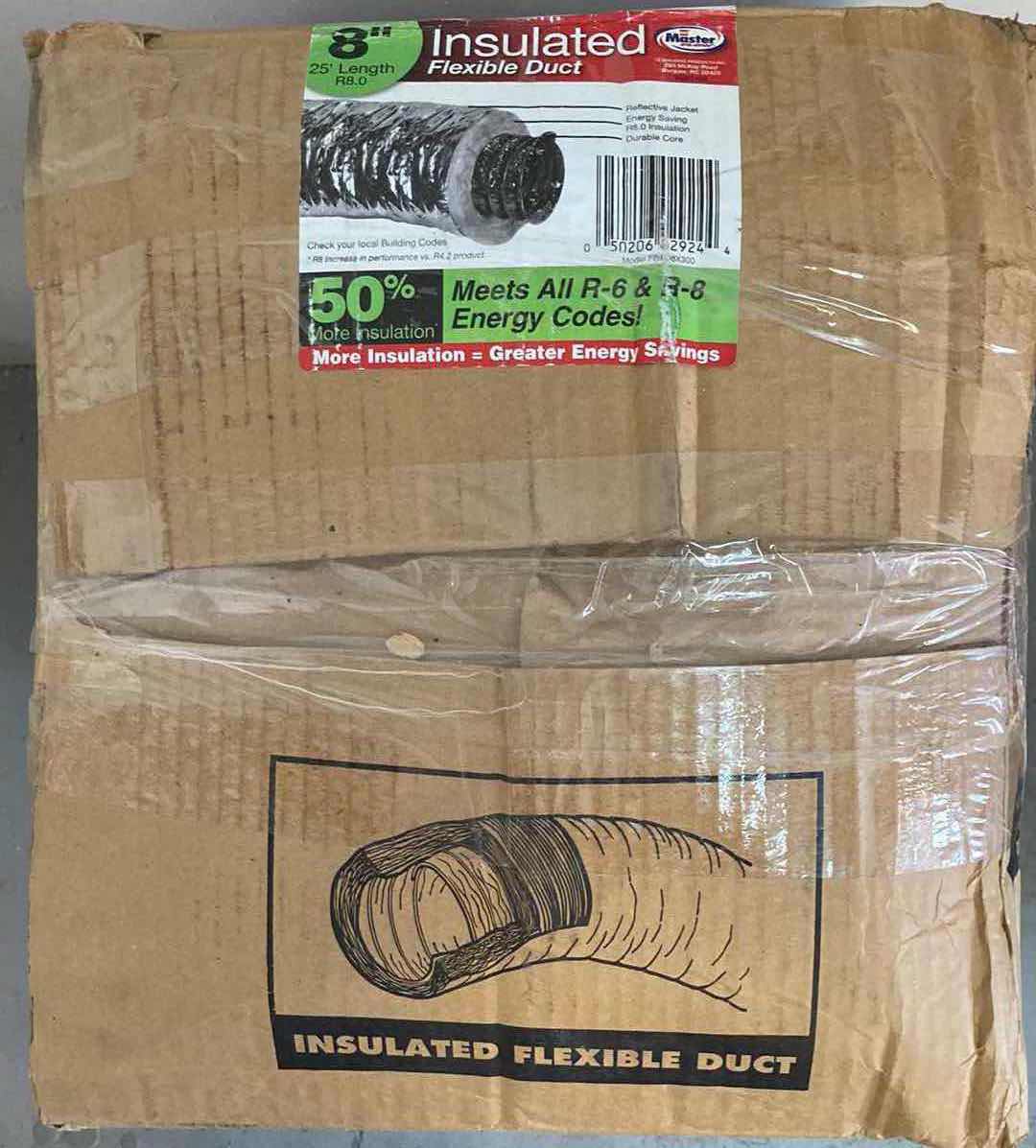 Photo 1 of NEW MASTER FLOW INSULATED FLEXIBLE DUCT 8” X 25’