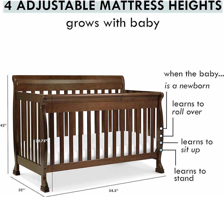 Photo 2 of NEW DAVINCI KALANI 4-IN-1 CONVERTIBLE ESPRESSO WOOD CRIB MODEL M5501Q