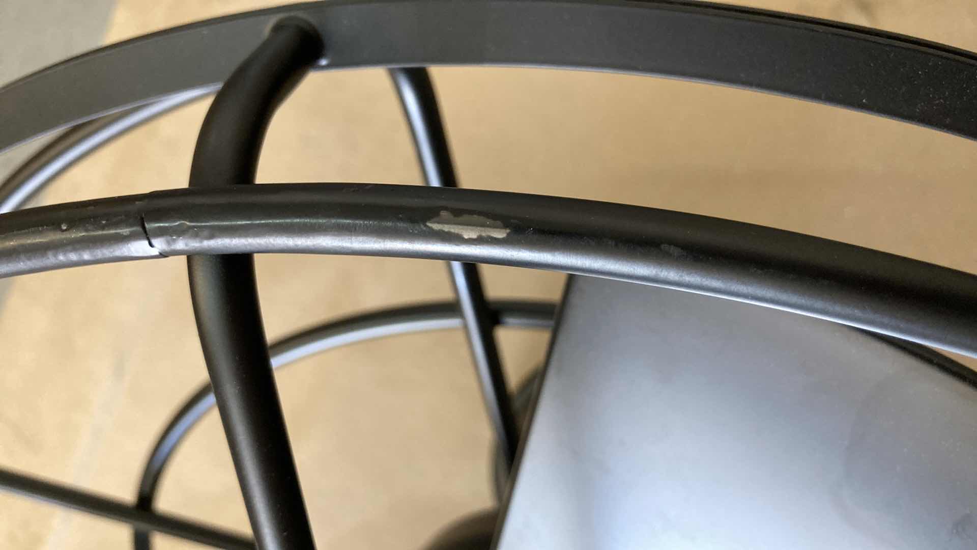 Photo 1 of HERITAGE POINT 25” INDOOR/OUTDOOR MATTE BLACK FANDELIER CEILING FAN W WHITE LED LIGHT MODEL AM909A-MBK