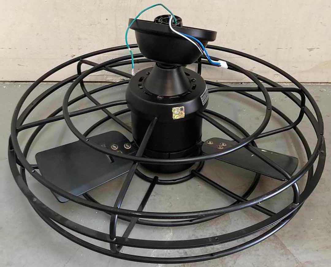 Photo 1 of HERITAGE POINT 25” INDOOR/OUTDOOR MATTE BLACK FANDELIER CEILING FAN W WHITE LED LIGHT MODEL AM909A-MBK