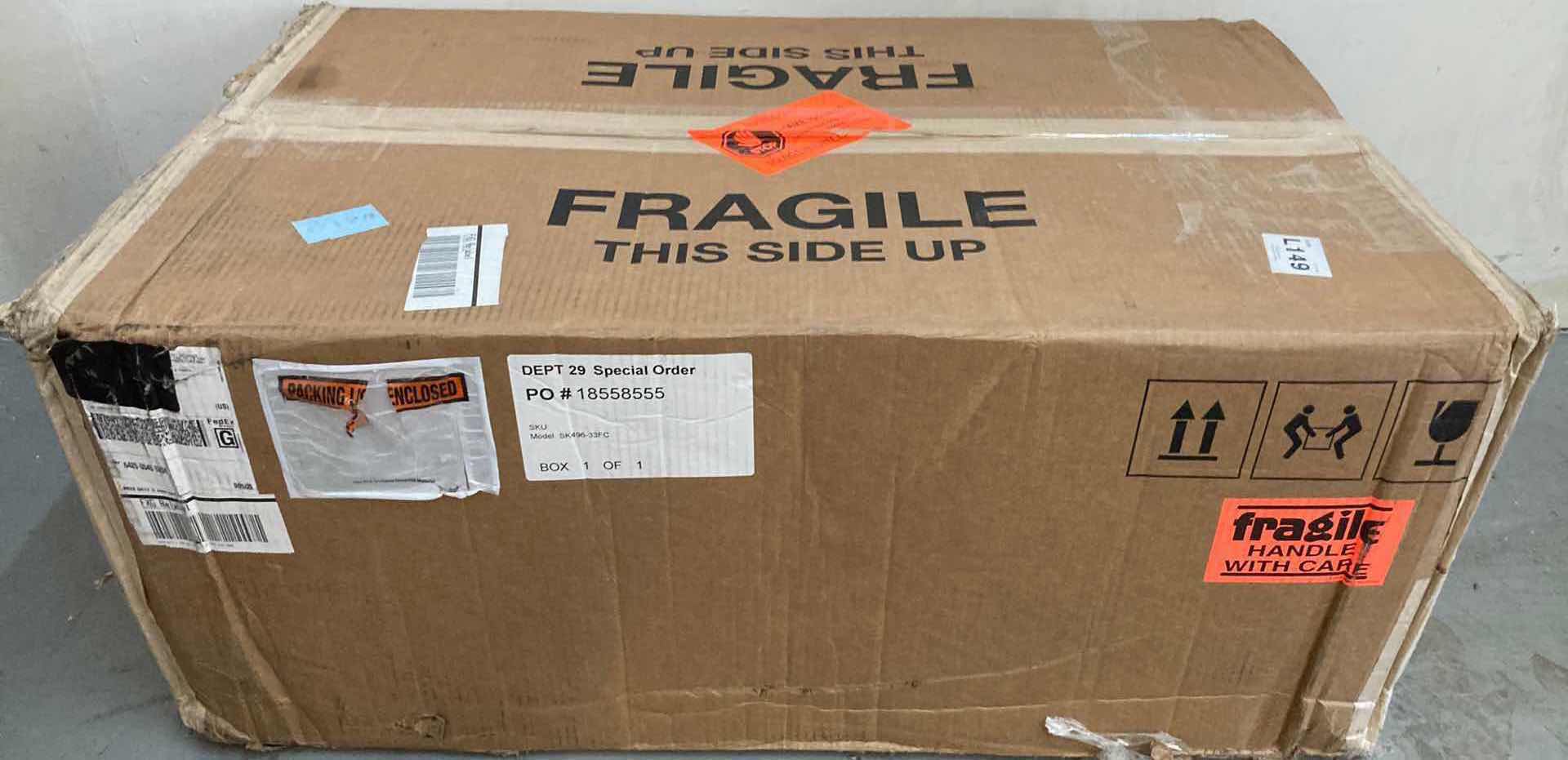 Photo 5 of NEW SINKOLOGY AUSTEN FIRECLAY FARMHOUSE 33" WHITE CERAMIC DOUBLE BOWL KITCHEN SINK MODEL SK496-33FC